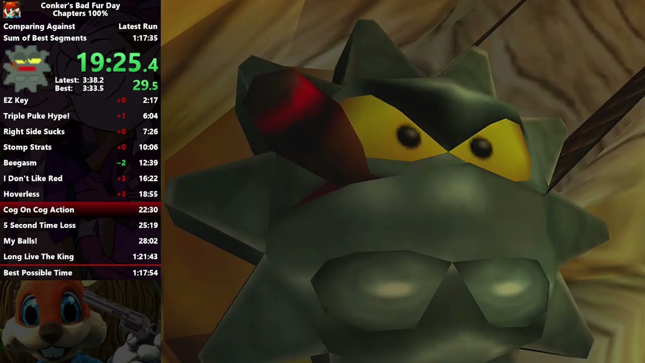 Conker's Bad Fur Day - Chapters 100% Speedrun in 1:20:29 (Xbox Series S)
