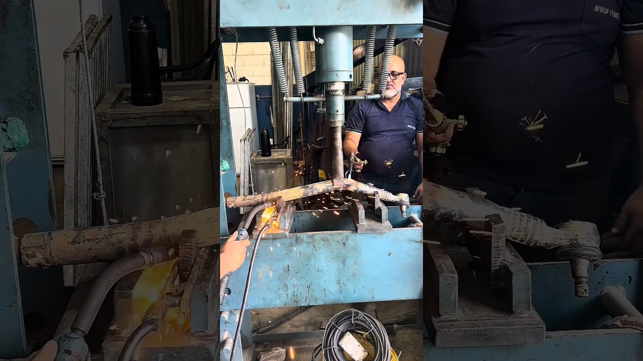 Never straighten a steel bar like this #shortvideo
