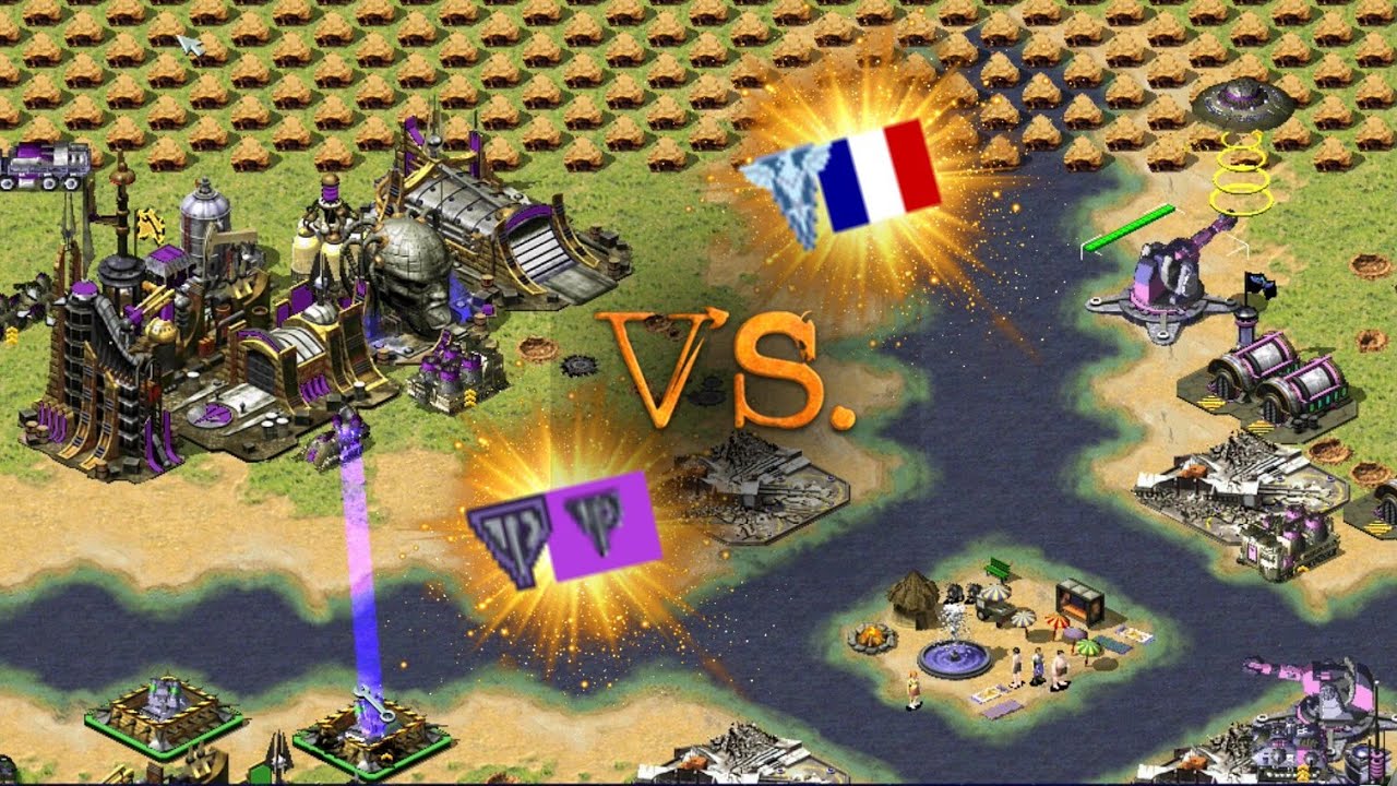 Red Alert 2 Showdown: France vs Yuri Faction - Hilarious Multiplayer Mayhem on a Crazy Map!
