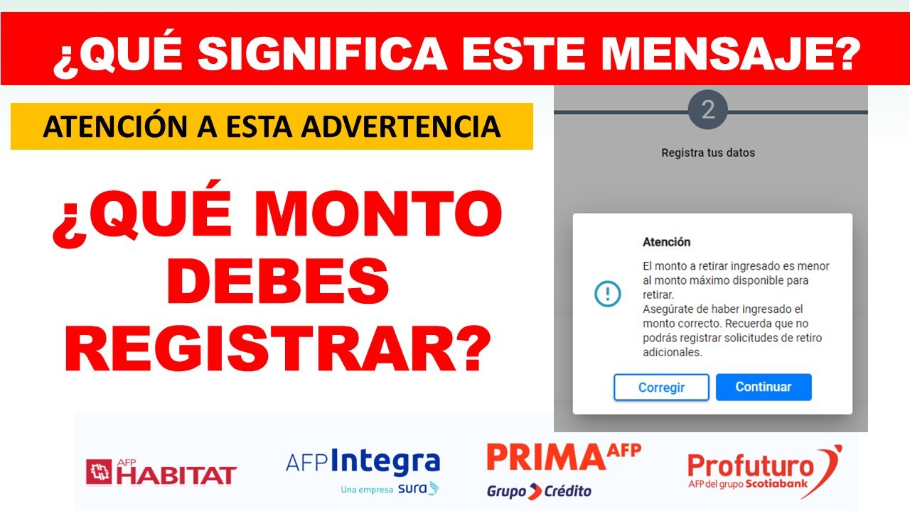 Retiro AFP 4 UIT &iquest;Qu&eacute; monto debes registrar en tu solicitud de retiro? | &iquest;Qu&eacute; significa?