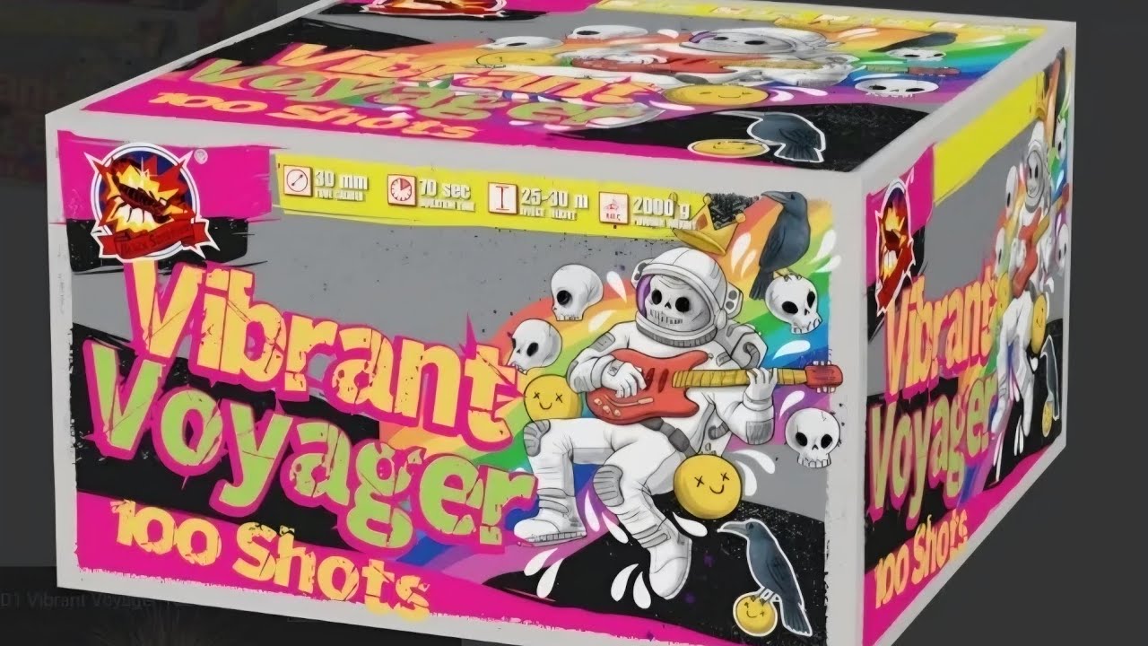 SRPYRO - Vibrant Voyager 100 shots 30mm 💥