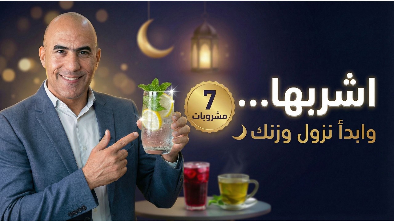 افضل 7 مشروبات رمضانية لخسارة الوزن 🔥 ماذا تشرب في الإفطار والسحور لحرق الدهون وتقليل السكر؟