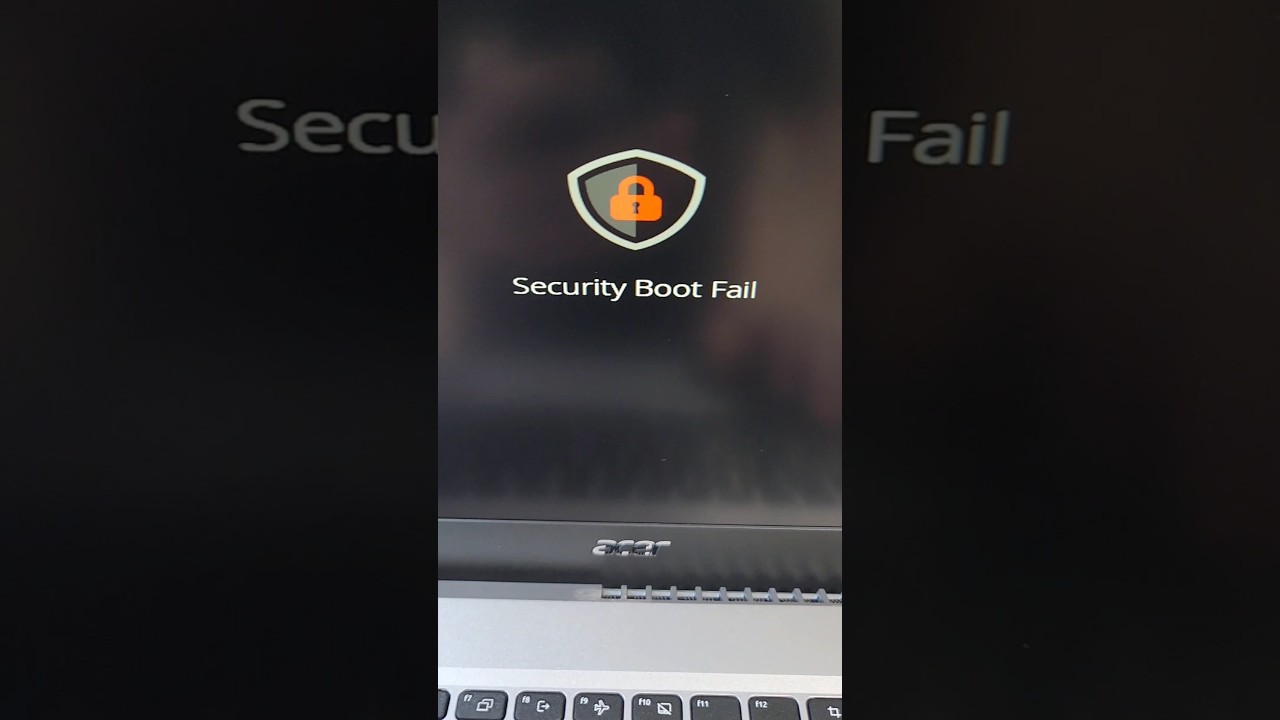 How do I disable ACER security boot failure? How do I boot from a flash drive?