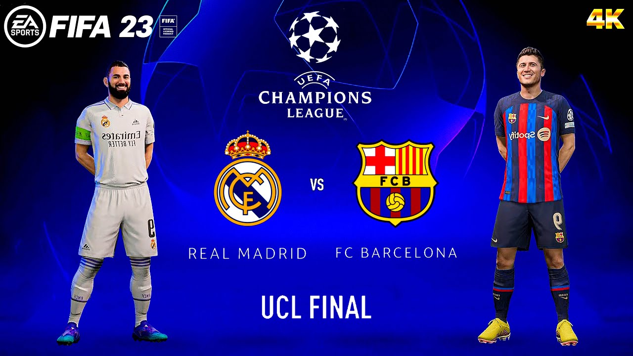 FIFA 23 - Barcelona vs Real Madrid | UEFA Champions League Final Match | PC Gameplay [4K 60FPS]