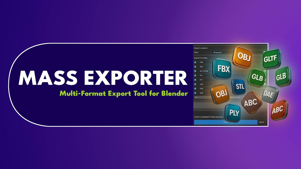 Mass Exporter #blender #3d #animation