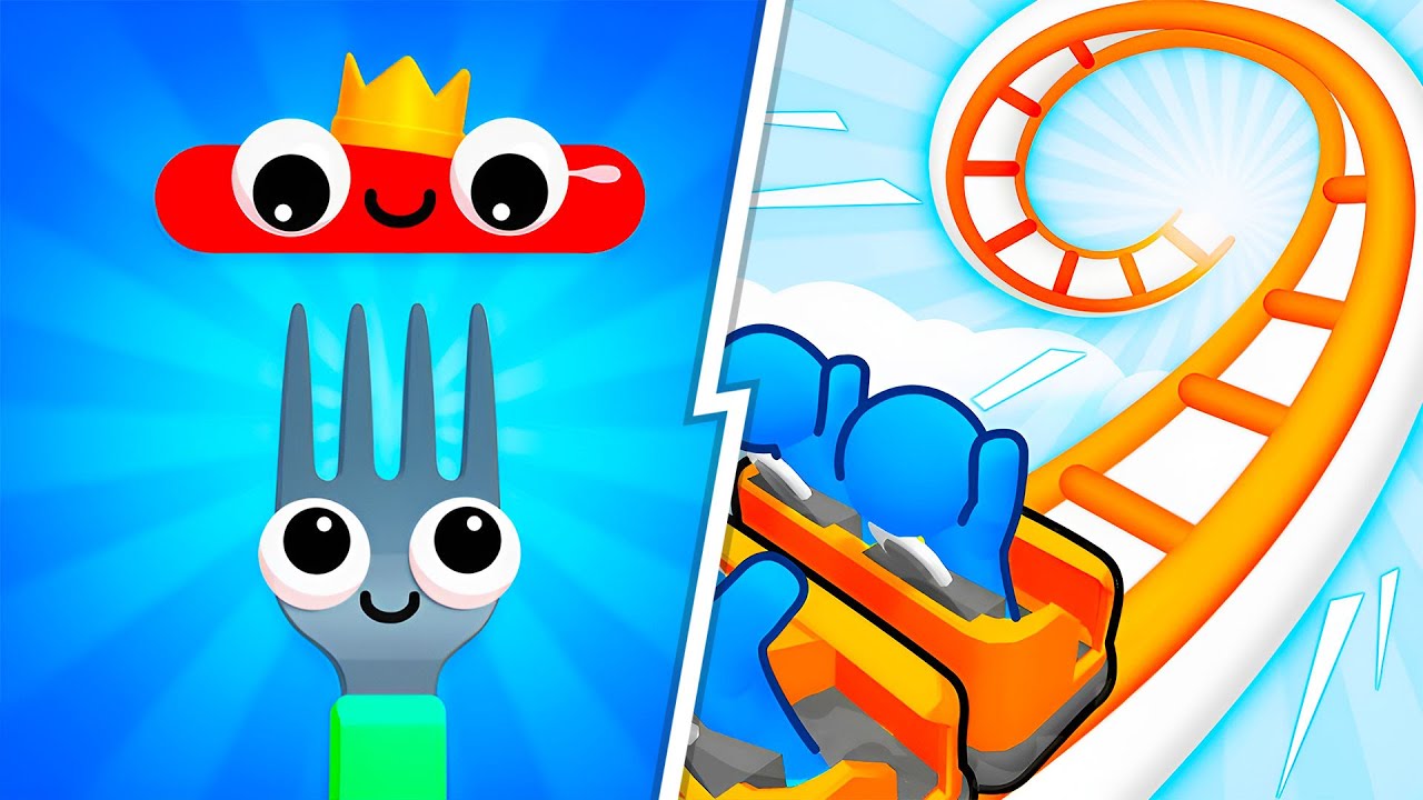 Fork N Sausage VS Runner Coaster 🔥 Max Level SpeedRun Gameplay (Android,iOS) NEW UPDATE Ep 804