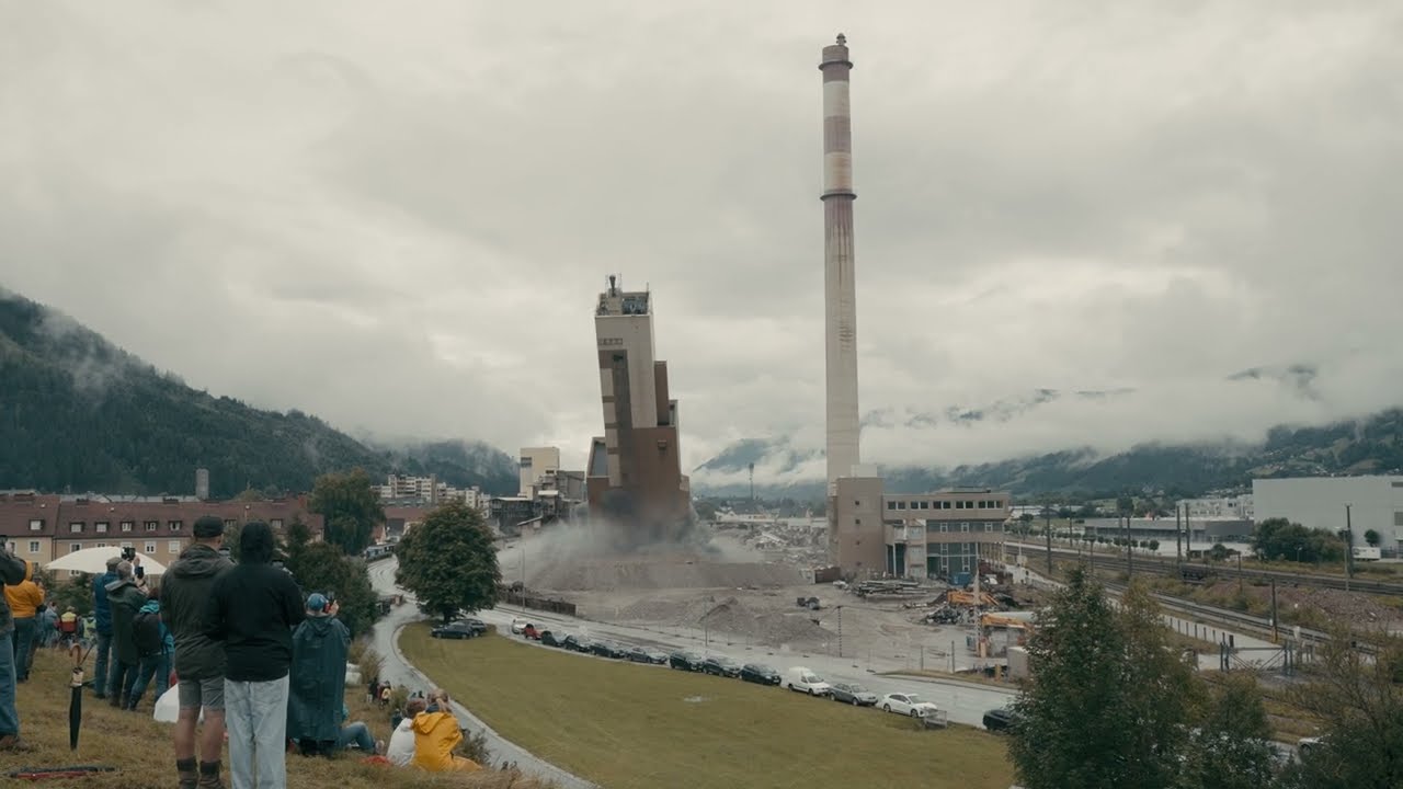 Sprengung des Betriebsgeländes der RHI Magnesita in Trieben/Steiermark, Juli 2025