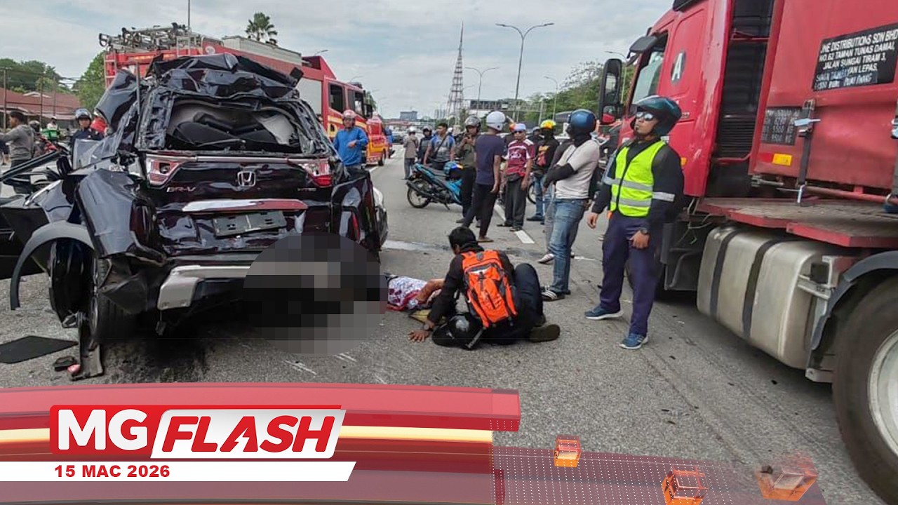 Pemandu Treler Rempuh 3 Kereta Di Bukit Mertajam Positif Dadah  #MGFlash