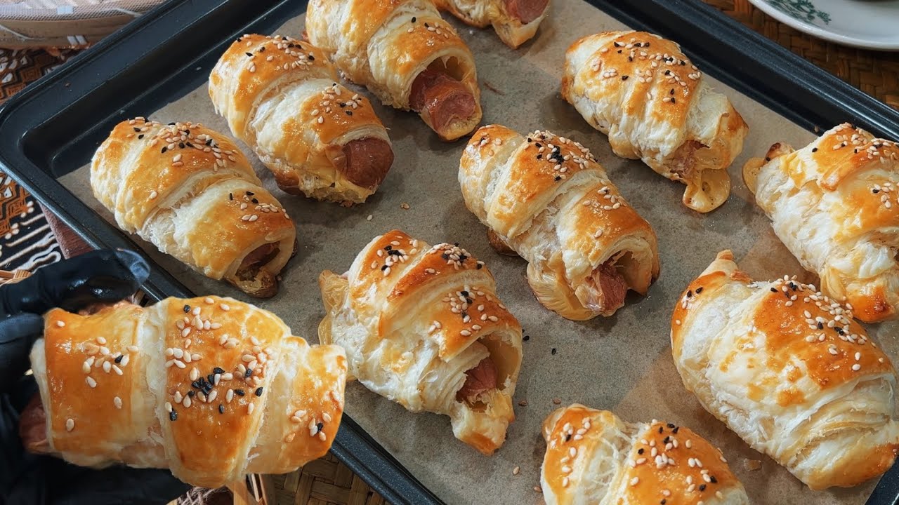 3 Bahan Je❗Menu Cuti Sekolah Paling Simple Untuk Anak #puffpastry #sosej #breakfast #idea #cheese