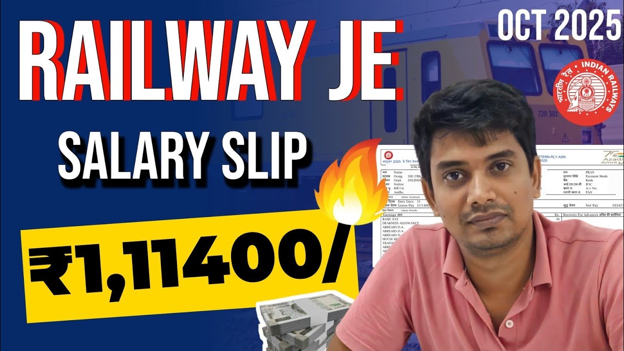 RRB JE 2025 Salary Slip Revealed 💰 | In-Hand Salary, Allowances & Deductions Explained