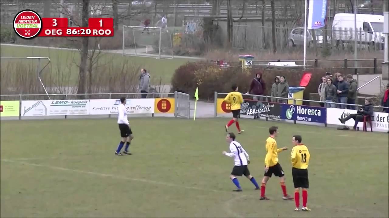Oegstgeest tegen Roodenburg 3-1, 3de kl A, zaterdag
