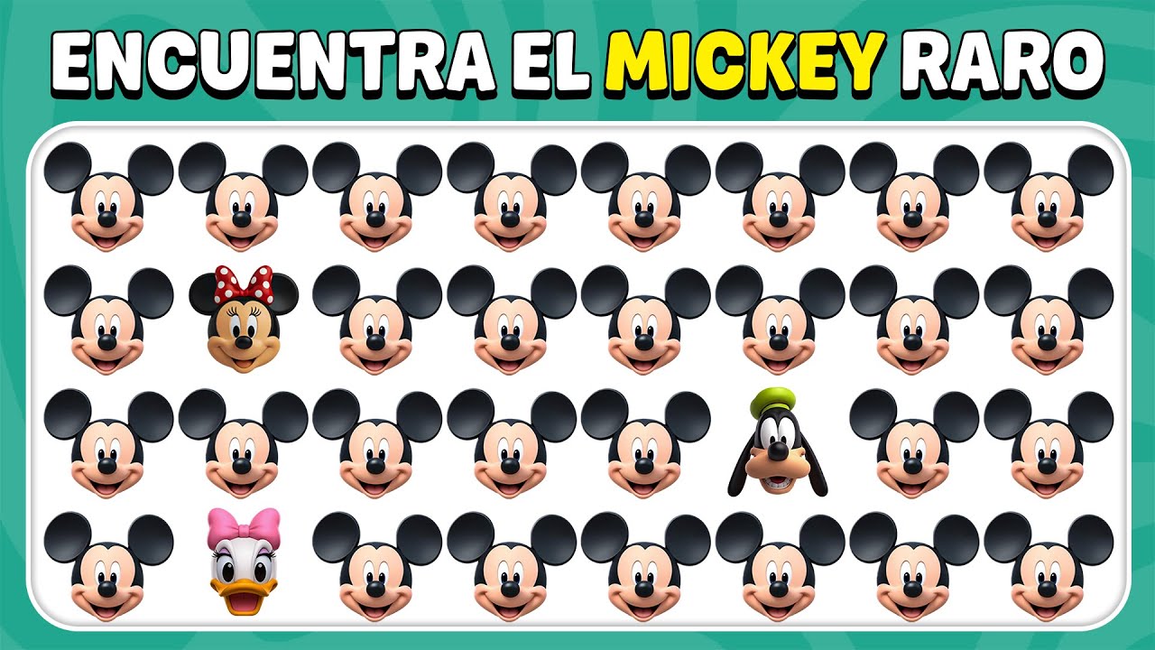 Encuentra el Emoji Diferente - Edición Disney 🏰✅🔍 | Niveles Fácil, Medio, Difícil | Quiz Bee Español