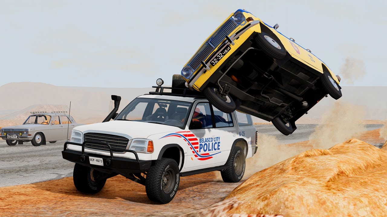 DESERT ROAD RAGE: Fake Police Lights vs. Russian GAZ VOLGA | Who Wins the Standoff?