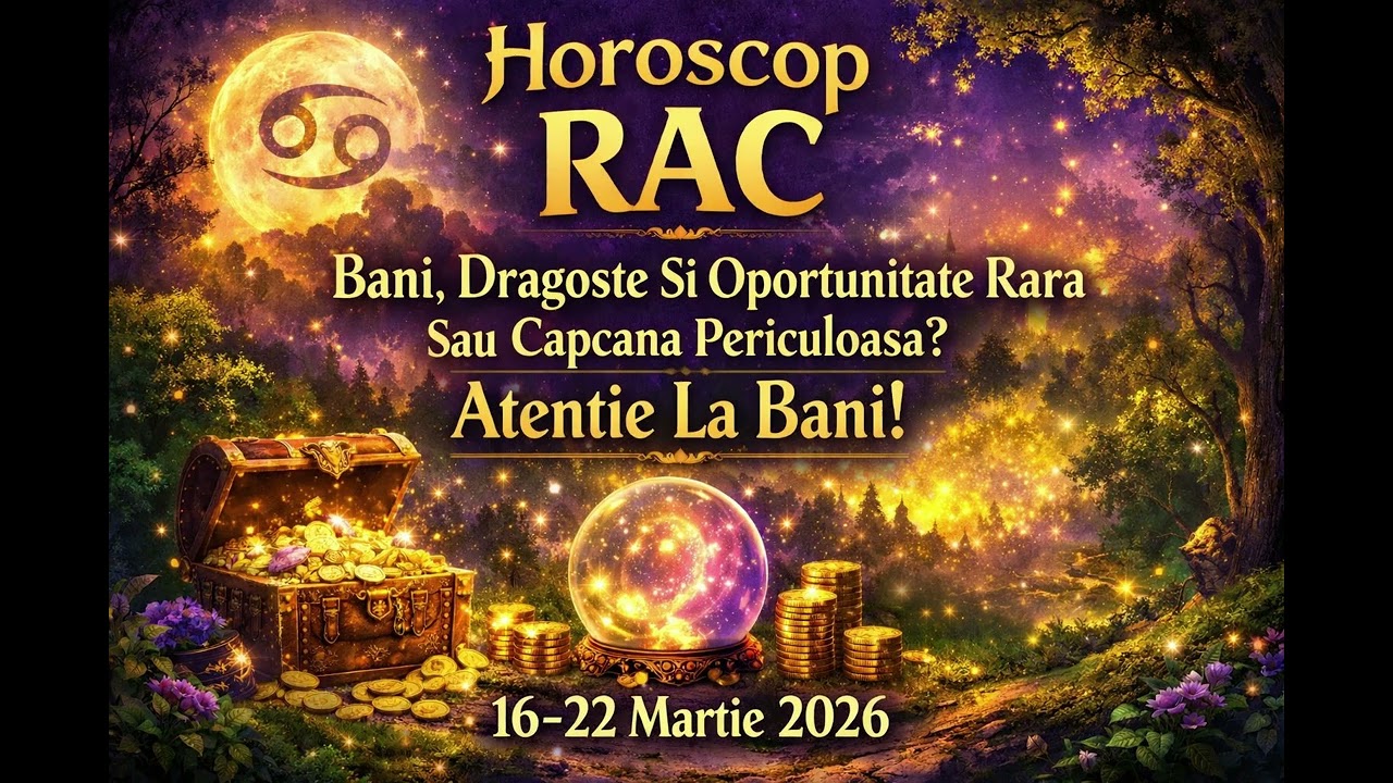 ♋Horoscop RAC 16-22 Martie 2026-Bani, Dragoste Si Oportunitate Rara Sau Capcana Periculoasa?