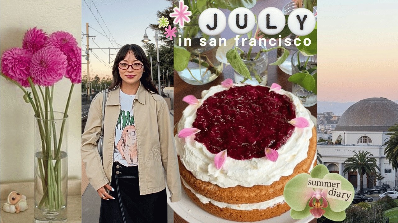 summer diaries ✿ matcha, trying new cafes, baking a cake, dolores park & eating lots of yummy food
