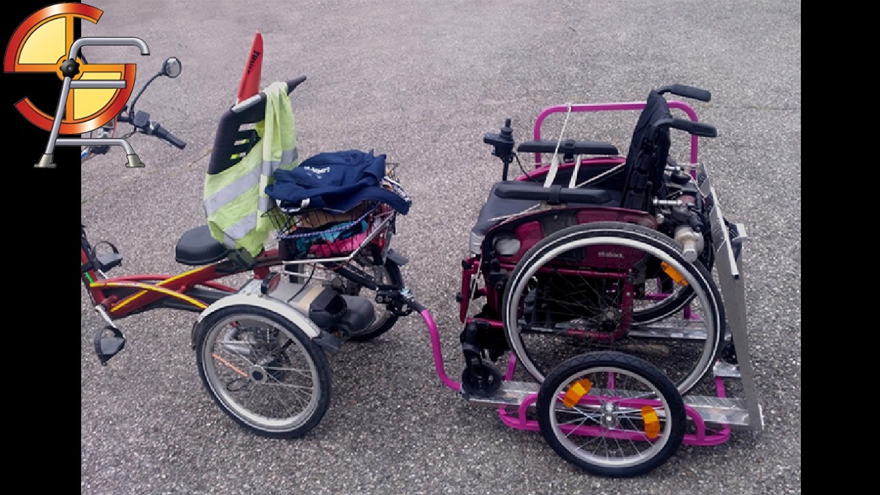 Remorque de vélo pour fauteuil roulant