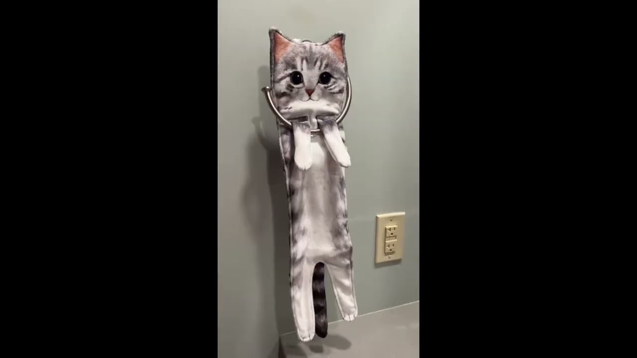 Each towel features a lifelike 3D cat print with tiny paws and a sweet face that melts your heart.