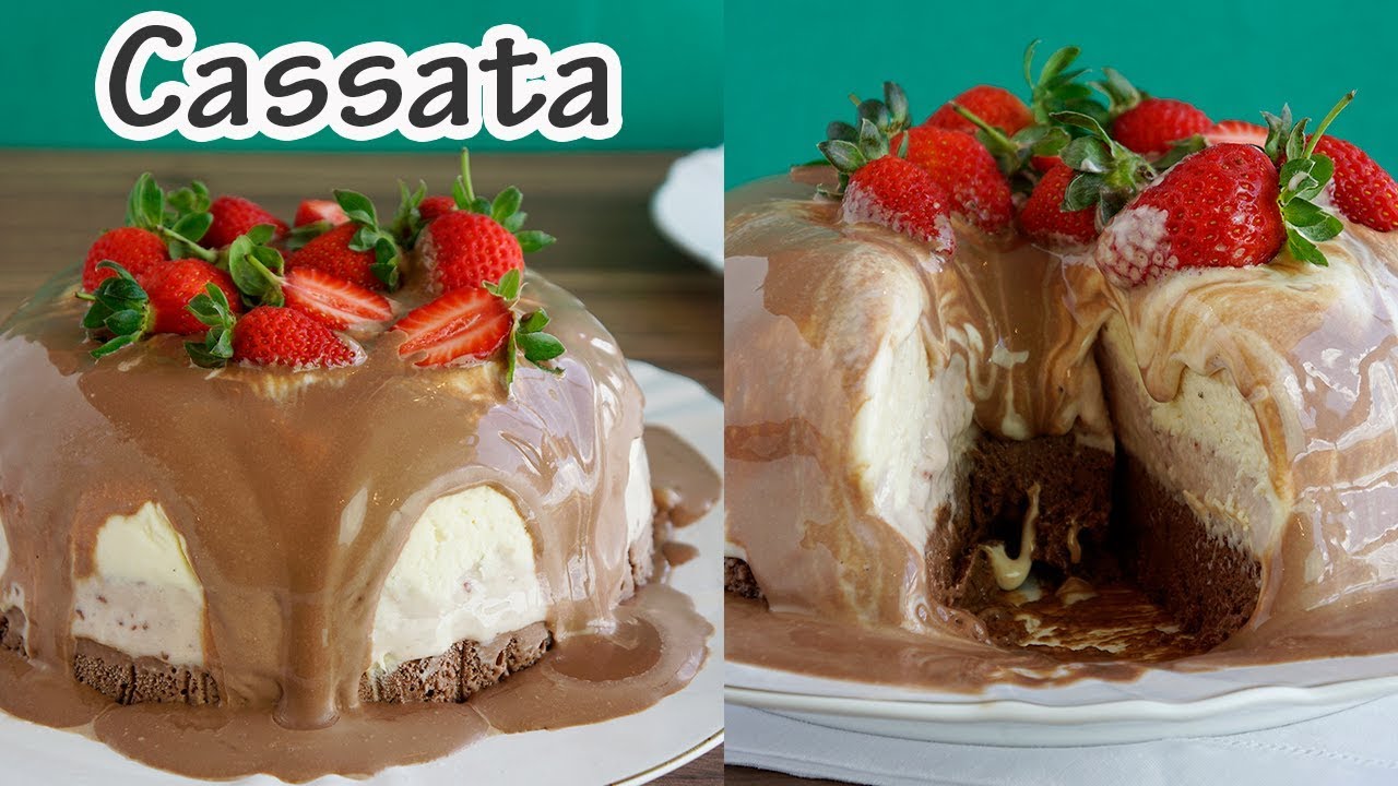 CASSATA NAPOLITANA (Baunilha, Morango e Chocolate) I Receitas e Temperos