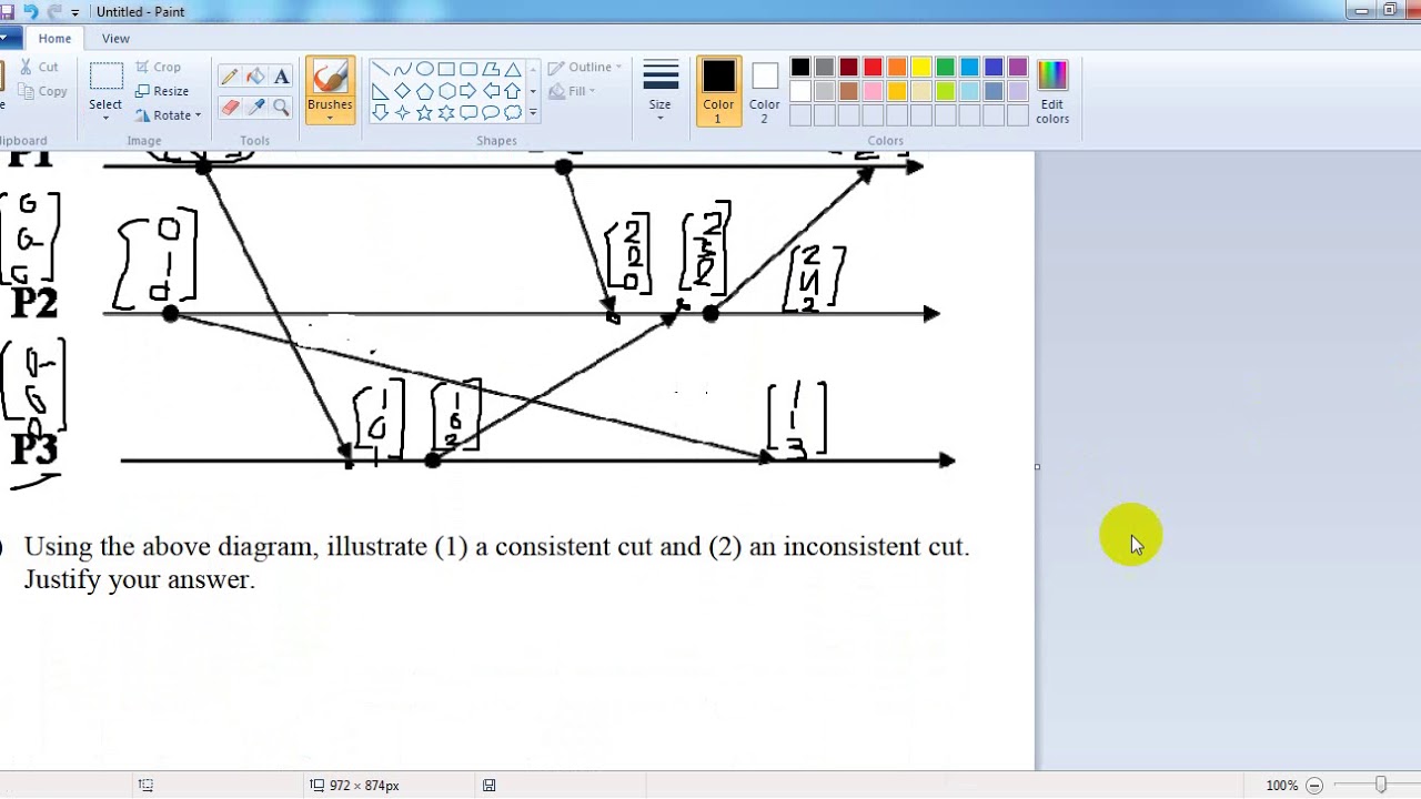 شرح مسألة ال vector logical clock فى مادة ال Distributed