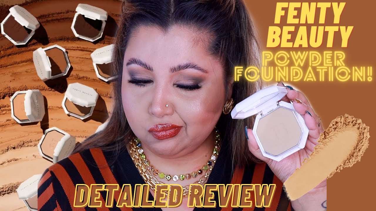 FENTY BEAUTY SOFT MATTE POWDER FOUNDATION REVIEW - Medium Skin tones - Shade 260, 280 and 290