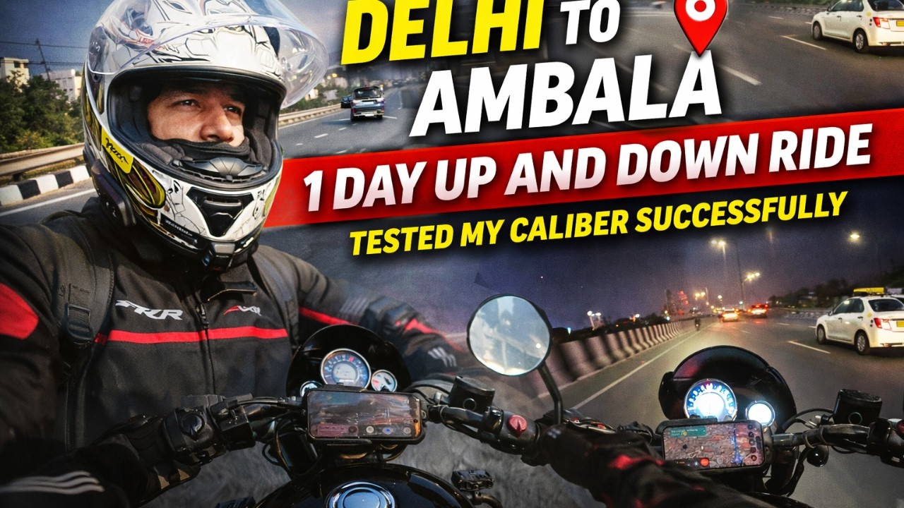Delhi to Ambala Bike Ride on Meteor 350 | NH44 Highway Vlog