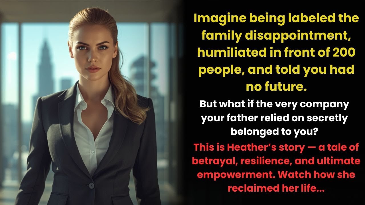 Humiliated in front of 200 guests, called worthless by her own father, Heather walked away....