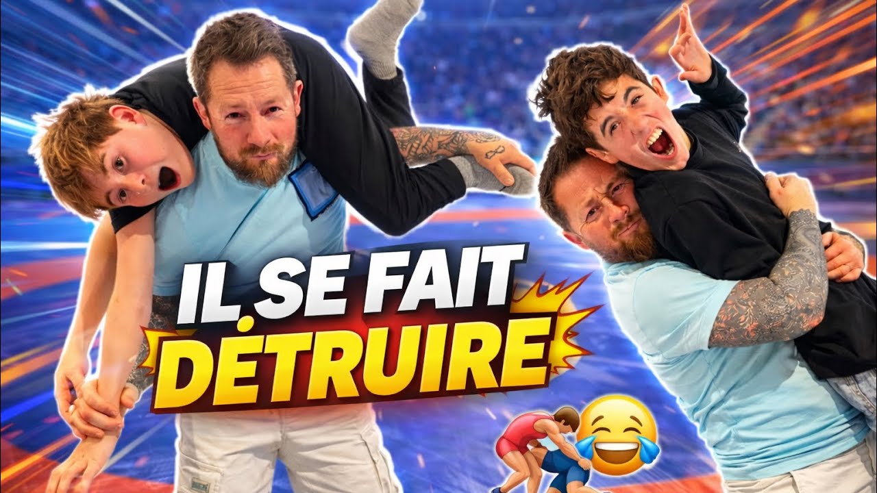 ON APPREND LA LUTTE À PAPA 😱