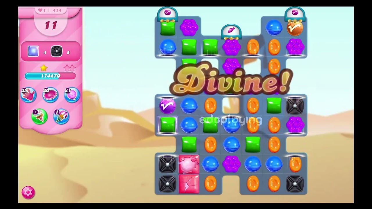 Candy Crush Saga - Level 414 - 3 Stars - No Boosters @dsplaying