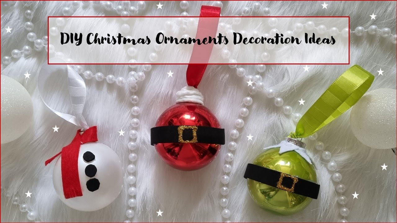DIY Christmas Ornaments Decoration Ideas - Santa, Elf and Snowman