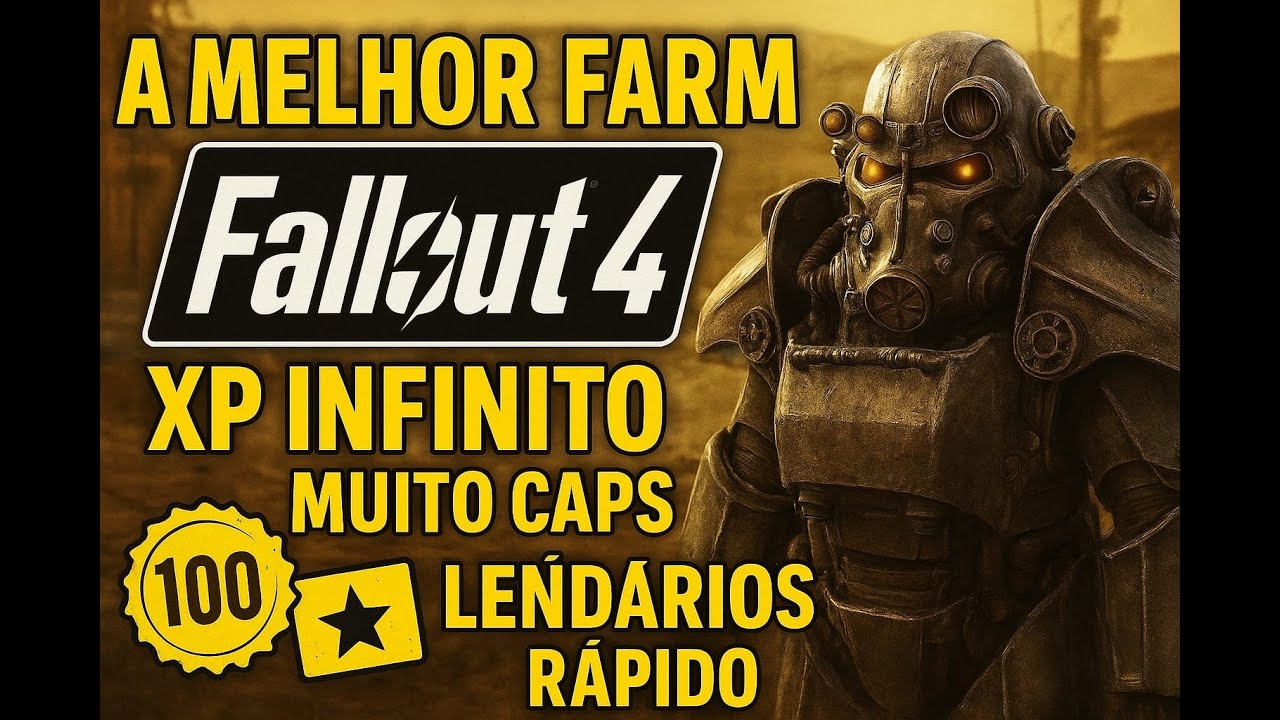 A MELHOR FARM do FALLOUT 4! XP INFINITO, MUITO CAPS e LENDÁRIOS RÁPIDO (2025 Guia Atualizado)