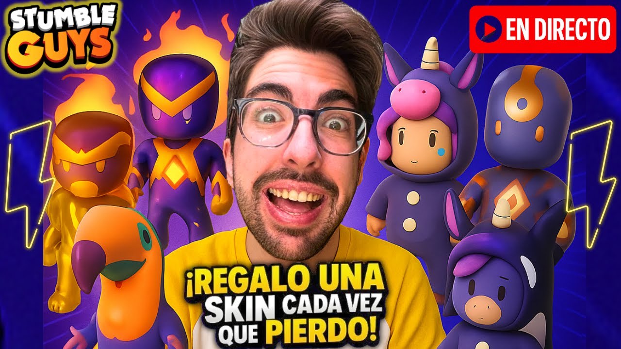 ¡REGALO 5 SKIN DE YOUTUBER en STUMBLE GUYS! 🔥 [EN DIRECTO]