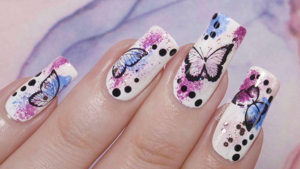 Butterfly Water Decal Nail Art - femketjeNL