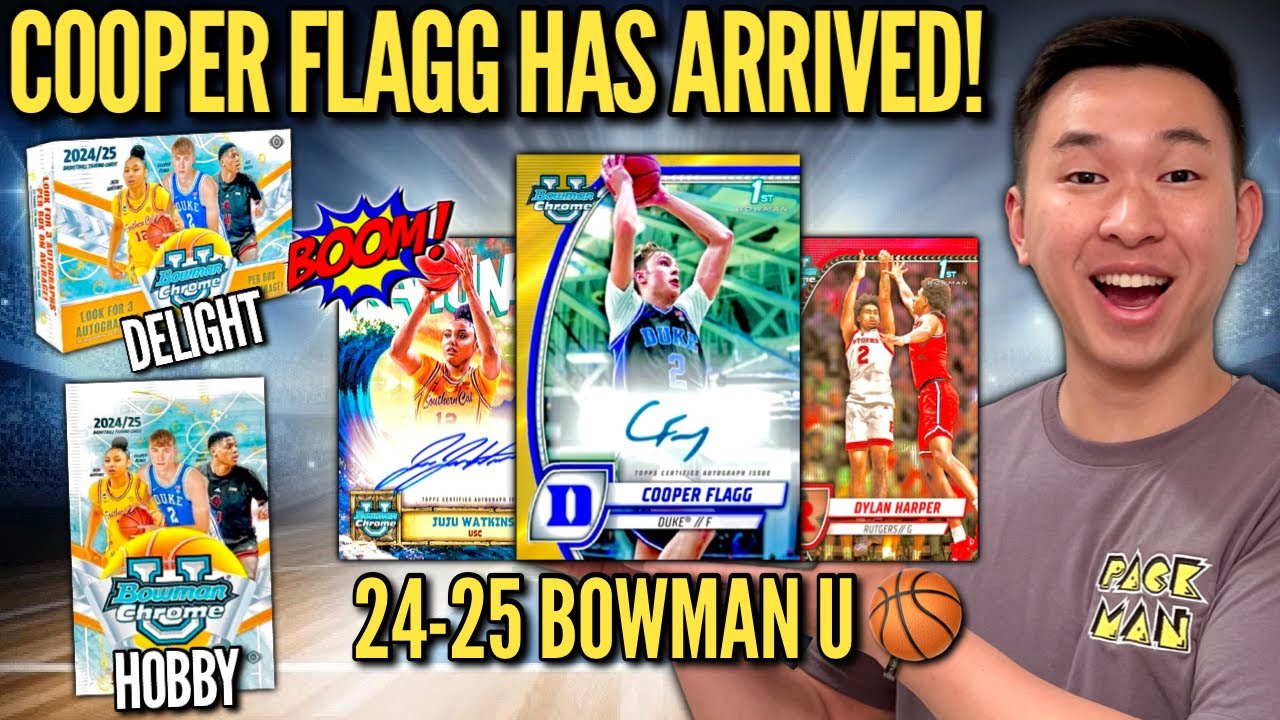 COOPER FLAGG'S BEST CARDS (BOOM)! 😱🔥 2024-25 Topps Bowman University Chrome Basketball Hobby Review