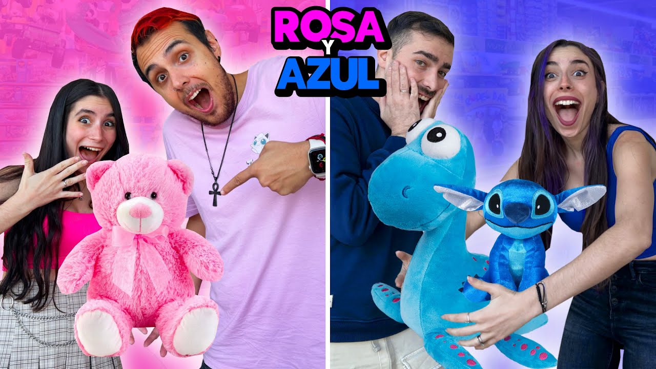 24 HORAS COMPRANDO TODO DE UN COLOR con el TEAM ANORMAL !! ROSA vs AZUL