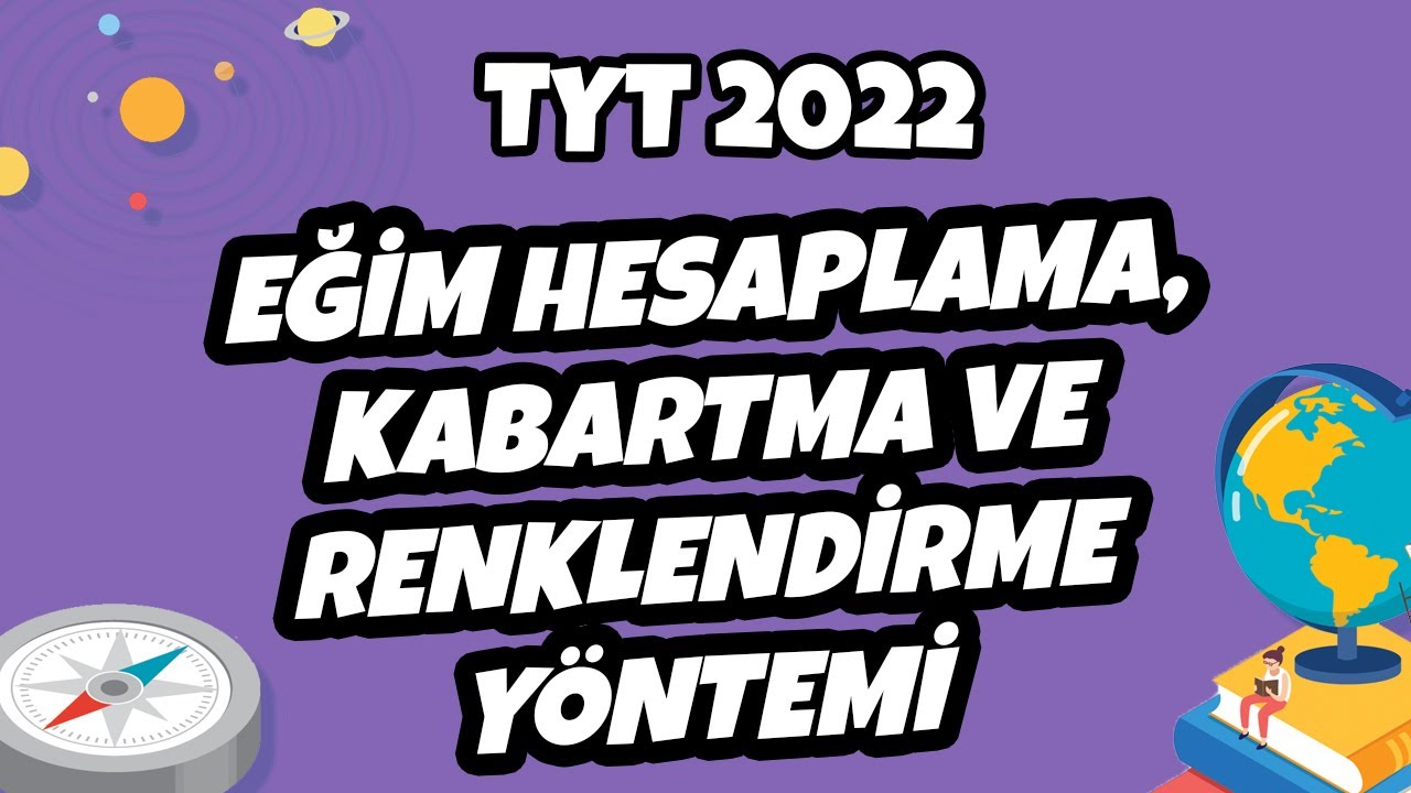 Eğim Hesaplama, Kabartma ve Renklendirme Yöntemi  | TYT Coğrafya 2022 #hedefekoş
