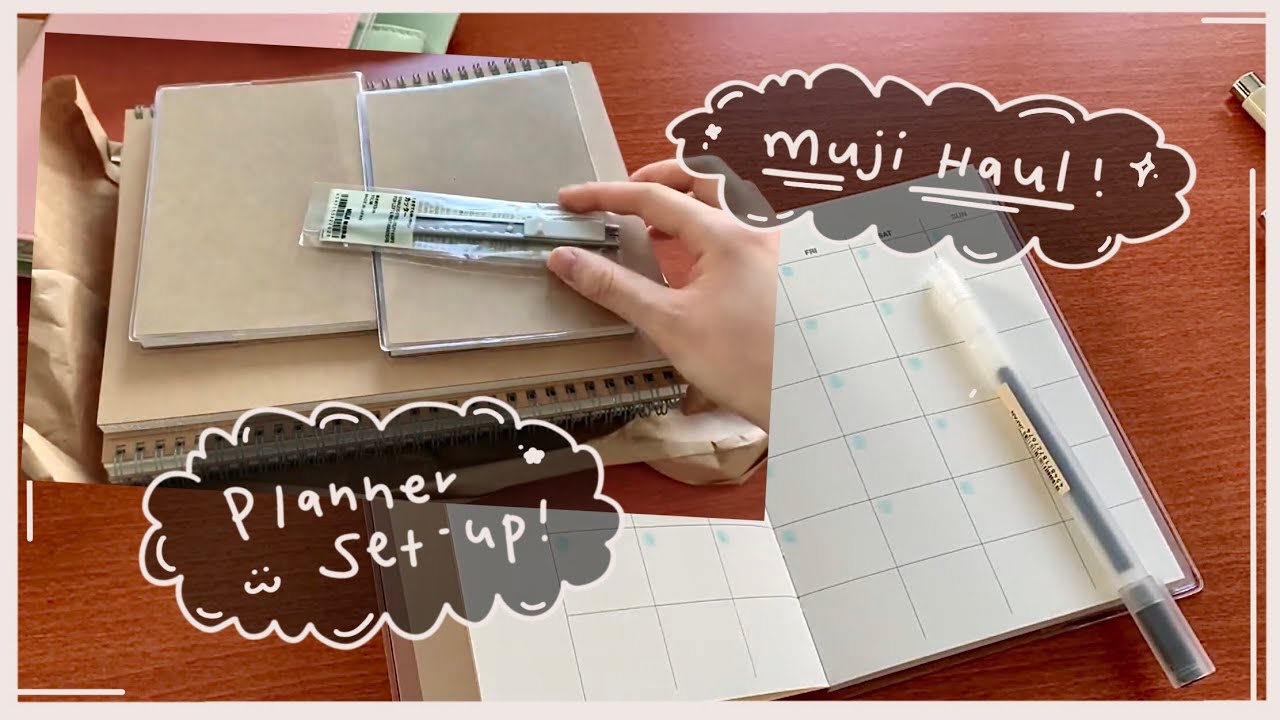 muji haul [asmr?] + setting up undated planner