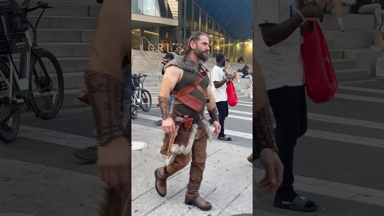 Warrior in Public..  #fashion #thor #cosplay #reels #shortsvideo #trendingshorts #vikings