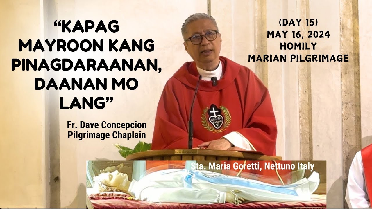 (Day 15) KUNG MERON KANG PINAGDARAANAN, DAANAN MO LANG - Homily by Fr. Dave Concepcion /May 16, 2024
