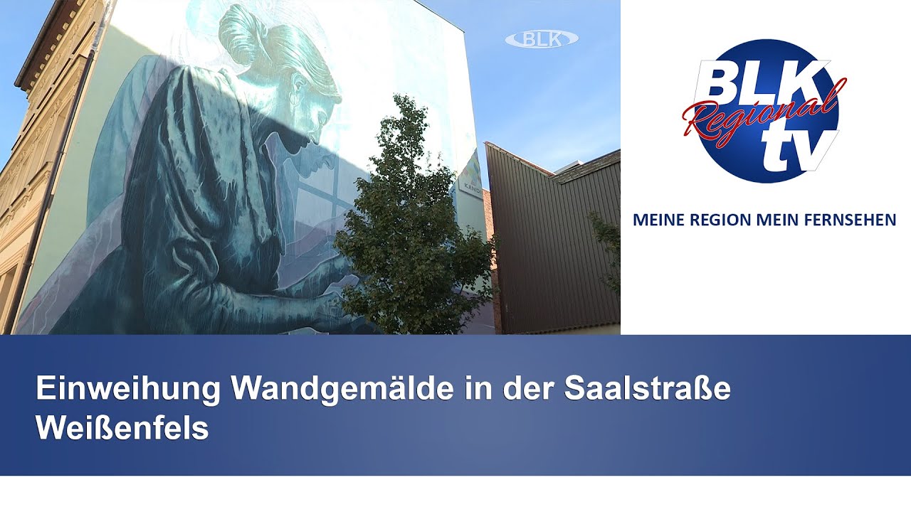 Einweihung Wandgem&auml;lde in der Saalstra&szlig;e Wei&szlig;enfels