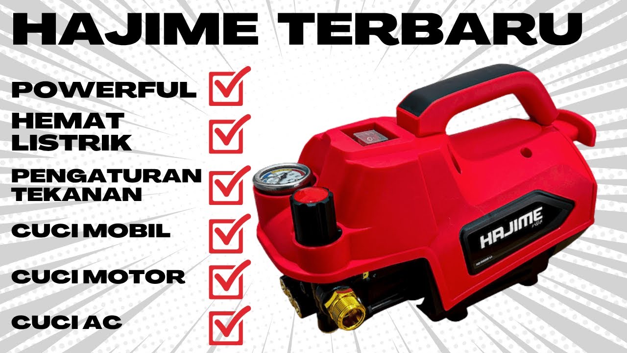Bisa Pelan Bisa Kencang Hajime High Pressure Jet Cleaner HJ 1100iR-L1