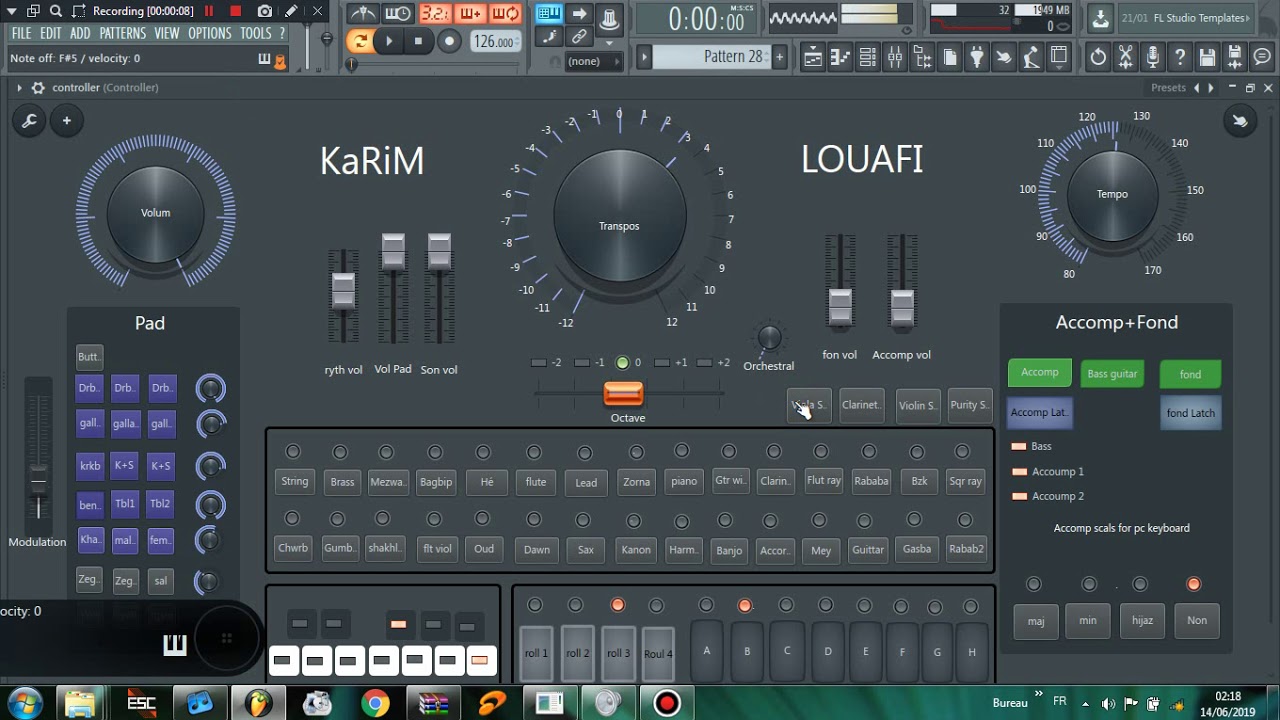 سوفي_رباني ترابك يا سوف (FL Studio + vArranger) Live