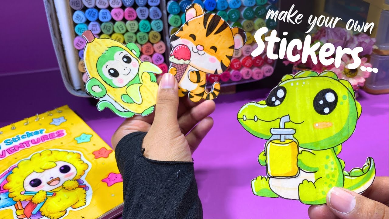 How to make stickers at home || step by step || DIY Sticker easy and cheap || ASMR