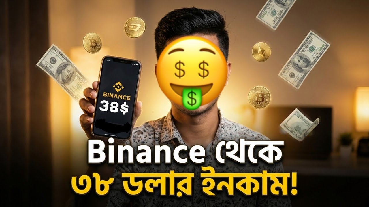 Binance থেকে 38$ ইনকাম  🤑  Binance offer | binance theke kivabe income korbo? 