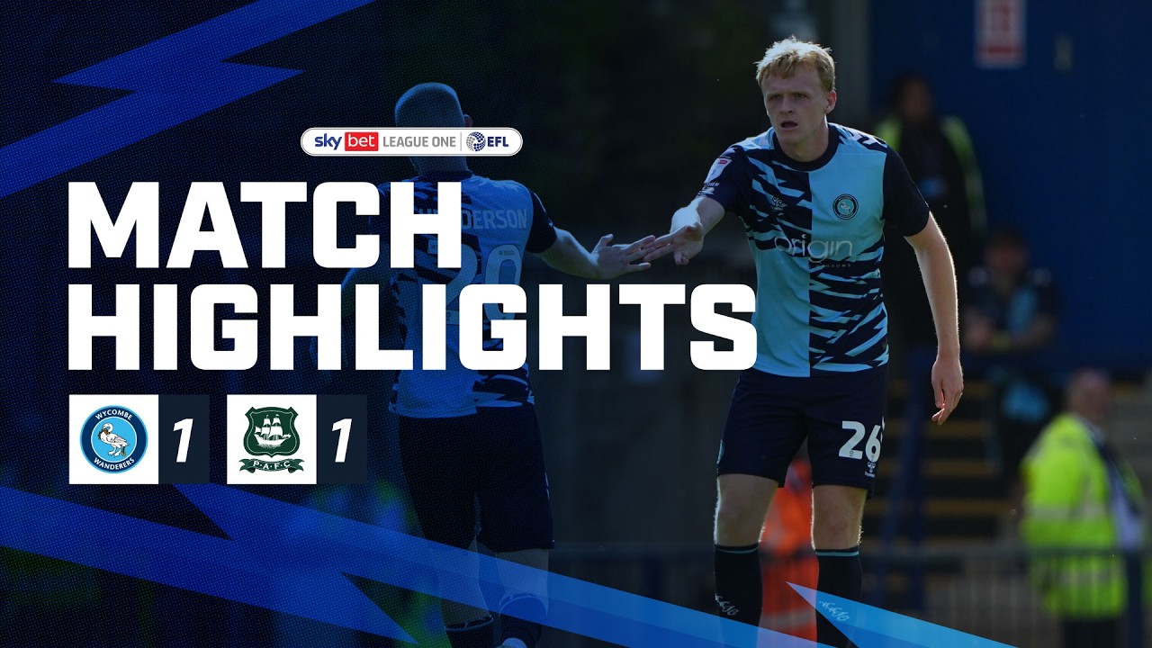 Match Highlights | Wycombe Wanderers 1 - 1 Plymouth Argyle