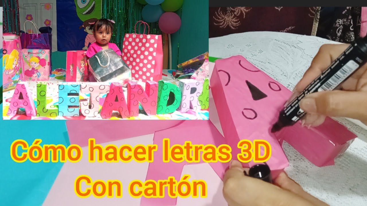 Cómo hacer letras 3D con Cartón