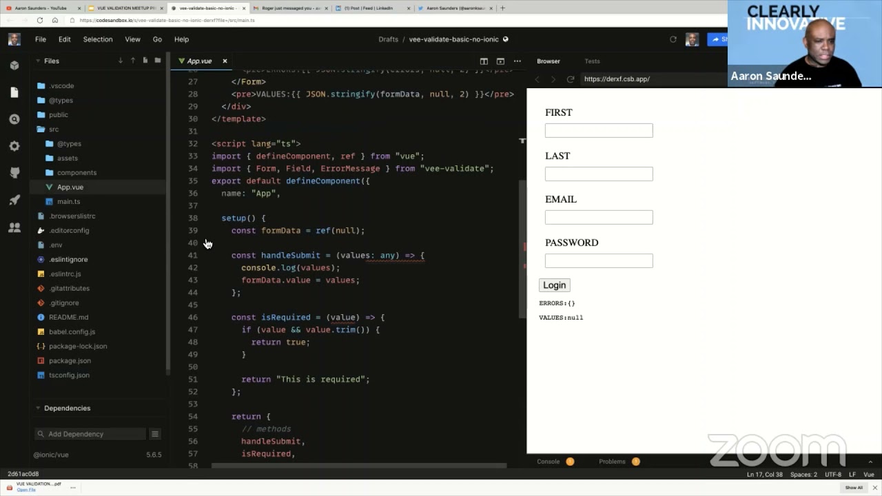 Forms Management and Validation in VueJs Using Form Components - Aaron Saunders - April 2021
