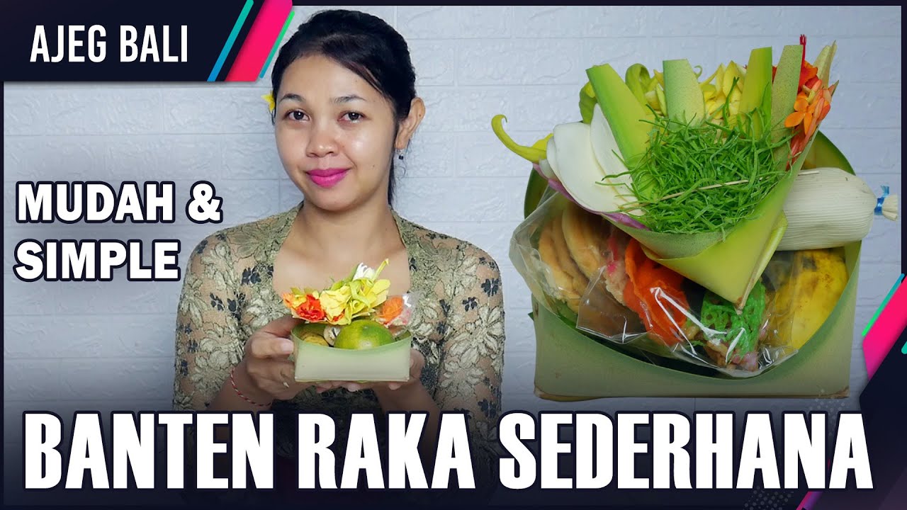 Cara Membuat Banten Raka II Belajar Mejejaitan