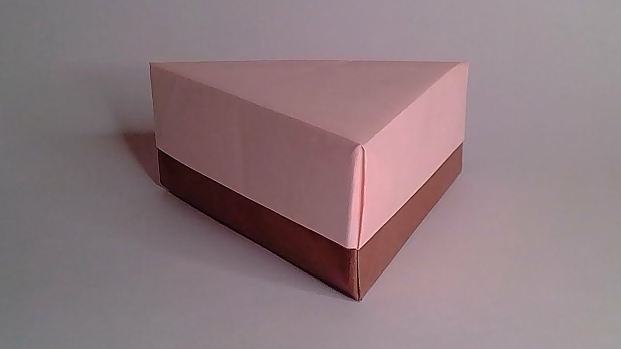 Cómo hacer una CAJA TRIANGULAR CON TAPA de papel ✅| Origami PASO A PASO