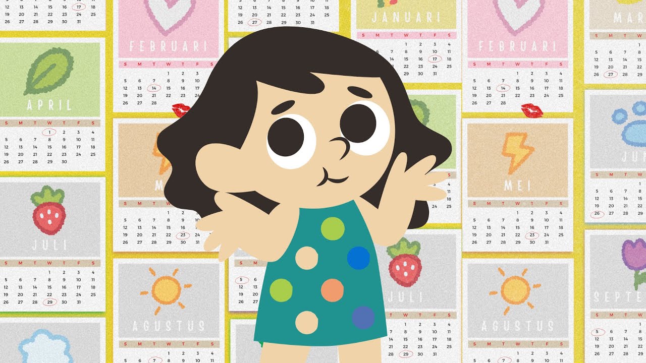 Nama-nama Bulan - Lagu Anak PAUD, Pre school Song - Kawan Kace Kece