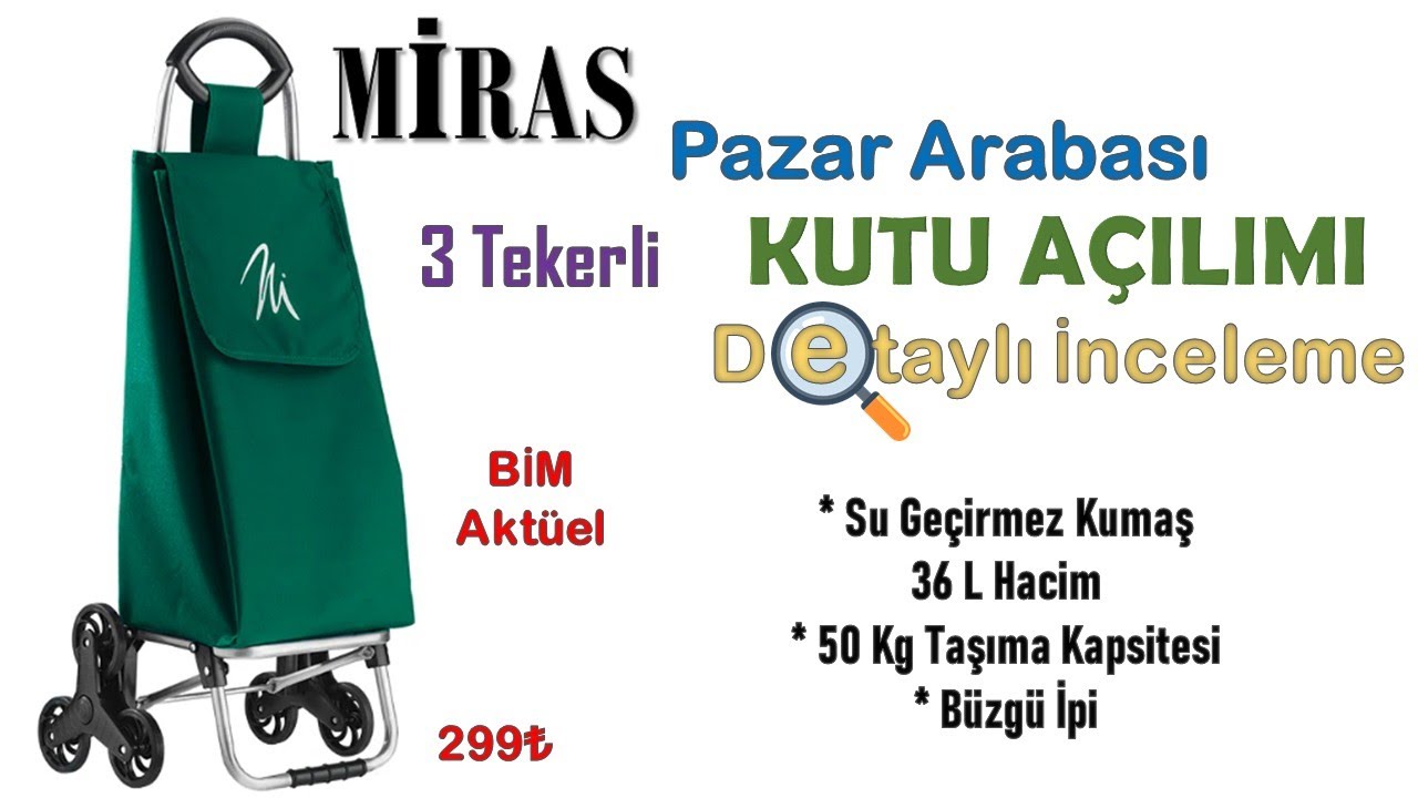 Miras M-203 Üç Tekerlekli Pazar Arabası (BİM Aktüel)